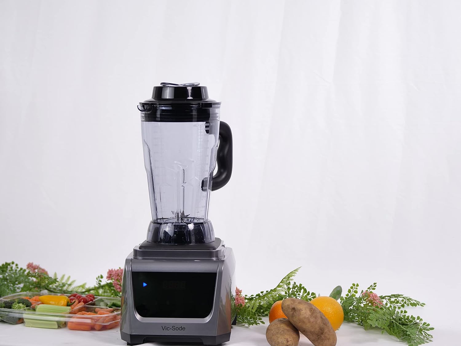 Vic-Sode Professional Blender for Kitchen Food Prep, Shakes, Juice, and Smoothies, High Performance Commercial Power with 5L Capacity, Digital